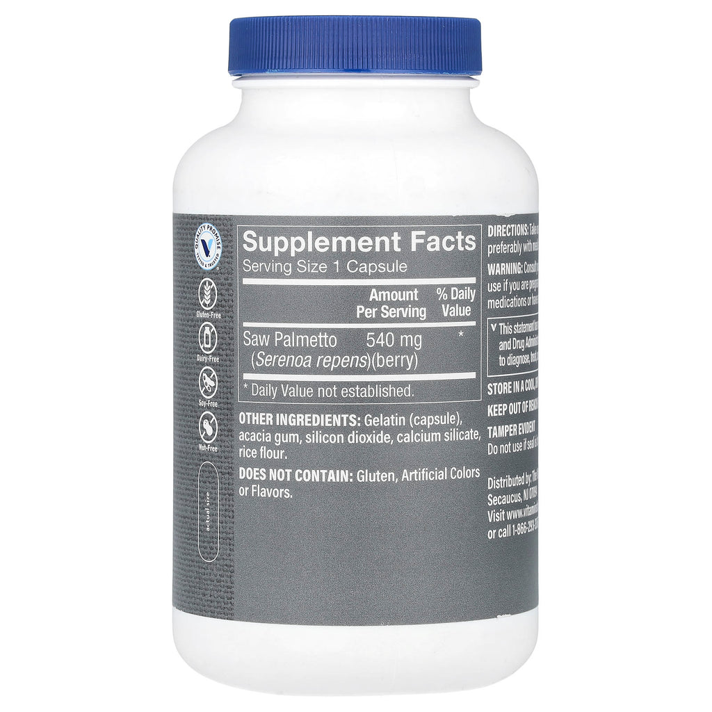 The Vitamin Shoppe, Men's Saw Palmetto Berries, 540 mg, 300 Capsules