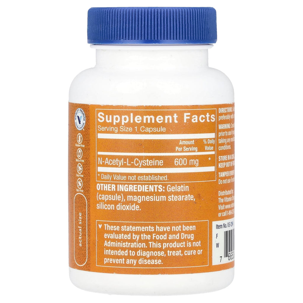 The Vitamin Shoppe, NAC, 600 mg, 50 Capsules