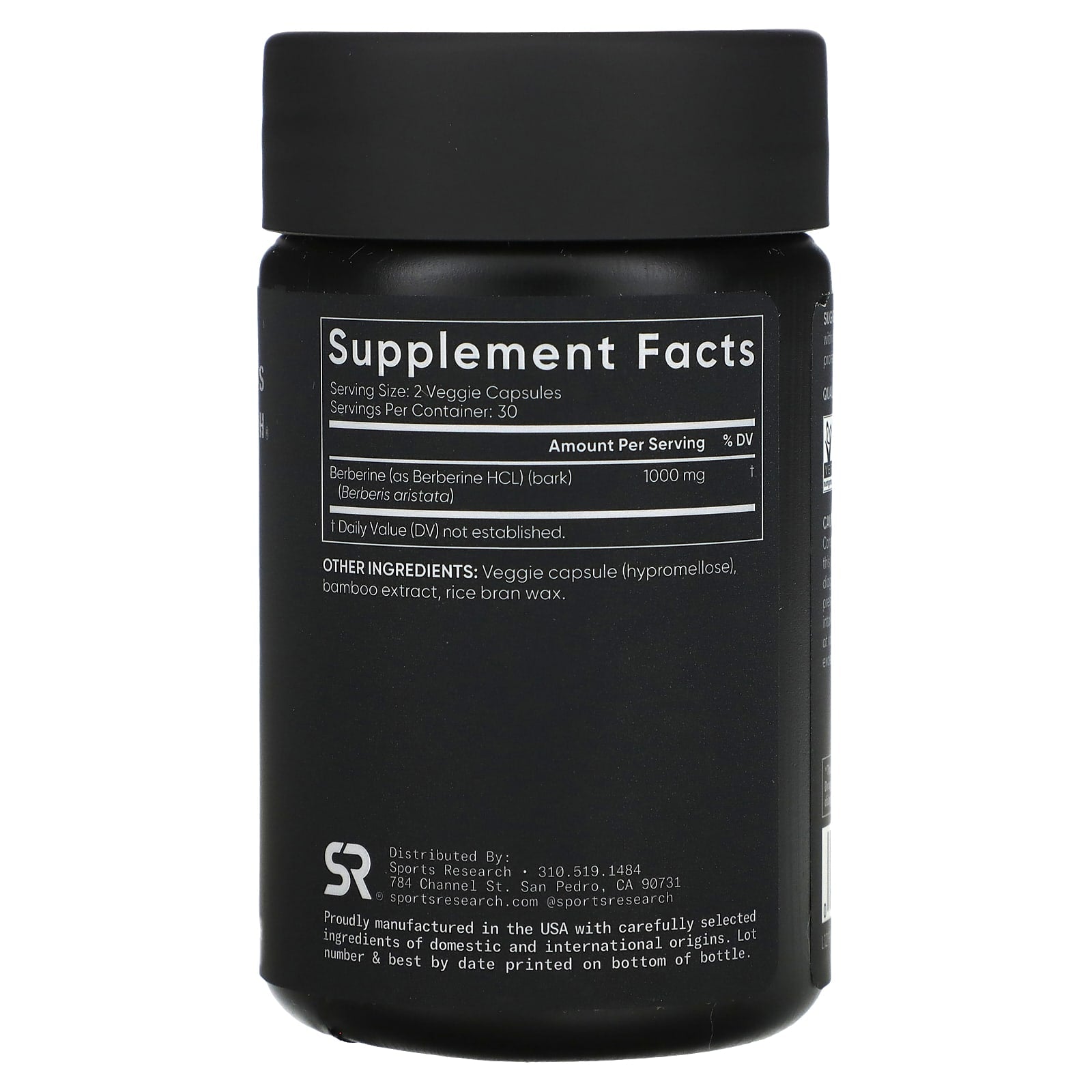 Sports Research, Berberine, 60 Veggie Capsules (500 mg per Capsule)