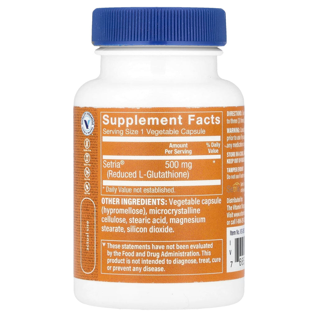 The Vitamin Shoppe, Reduced Glutathione, 500 mg, 60 Vegetable Capsule