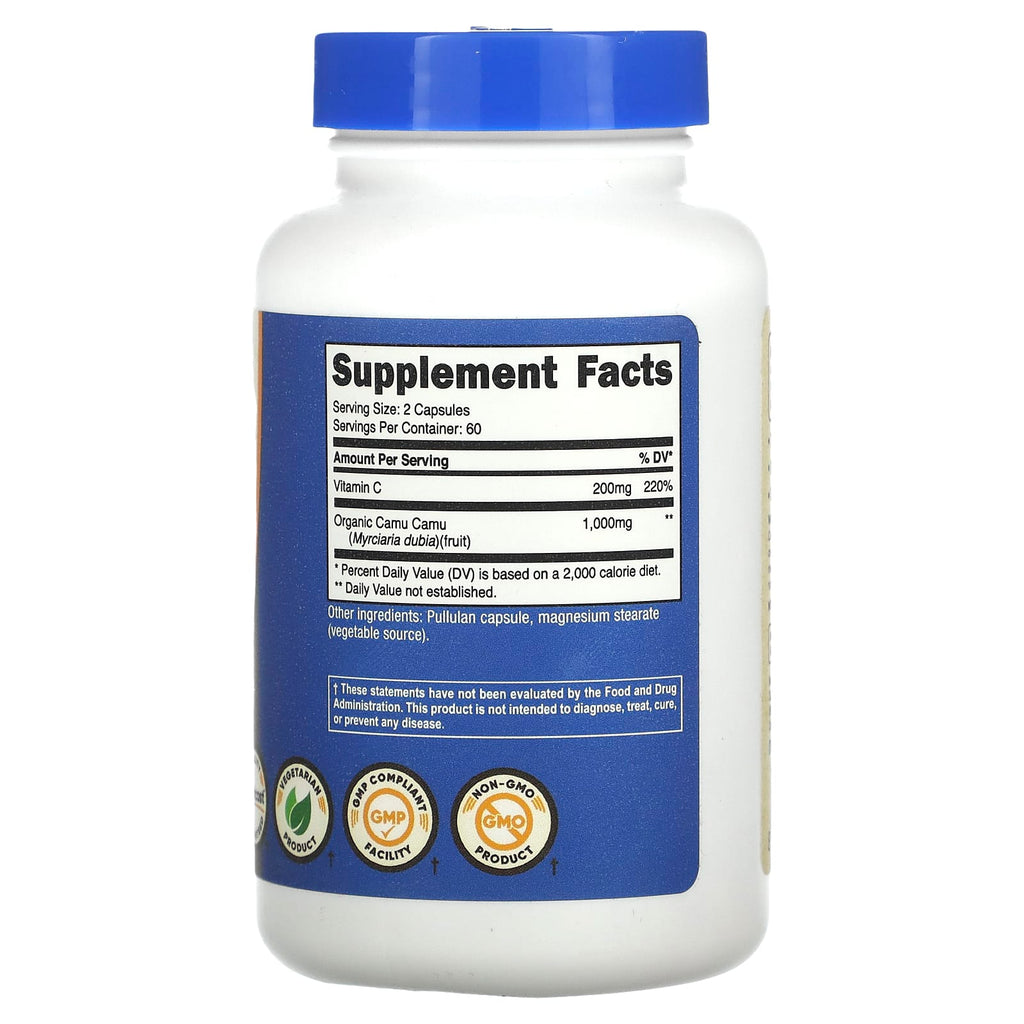 Nutricost, Camu Camu, 120 Capsules (500 mg per Capsule)
