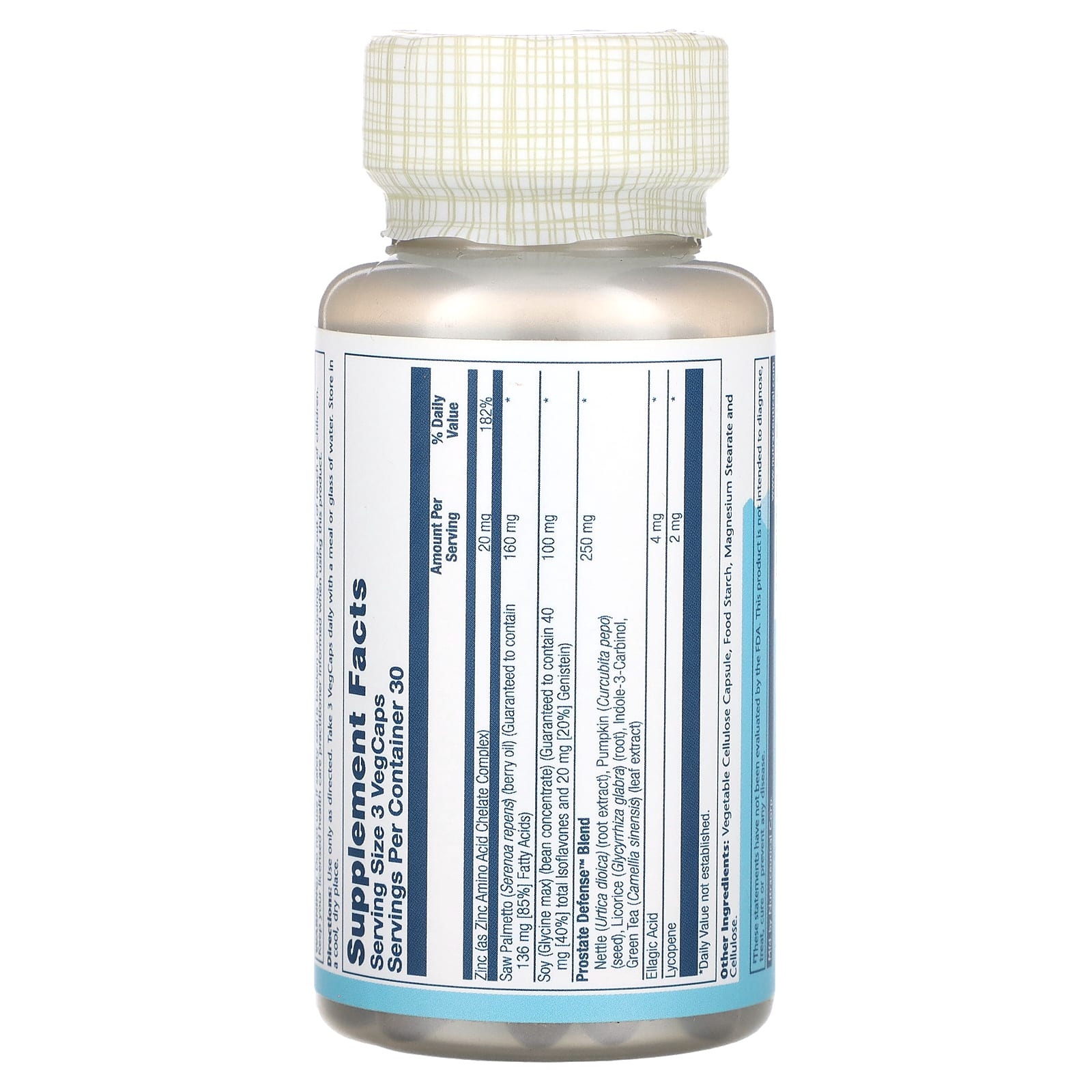 Solaray, Prostate Defense, 90 VegCaps