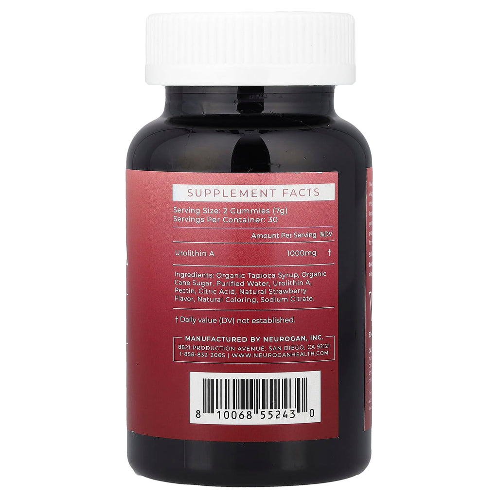Neurogan Health, Urolithin A Gummies, Strawberry, 60 Gummies (500 mg per Gummy)