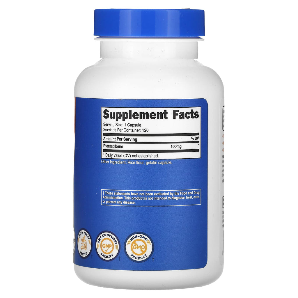 Nutricost, Pterostilbene, 100 mg, 120 Capsules
