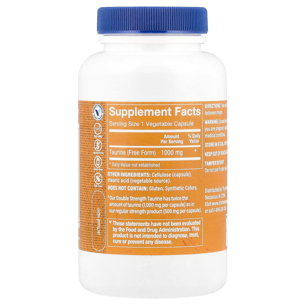 The Vitamin Shoppe, Taurine, 1,000 mg, 100 Vegetable Capsules