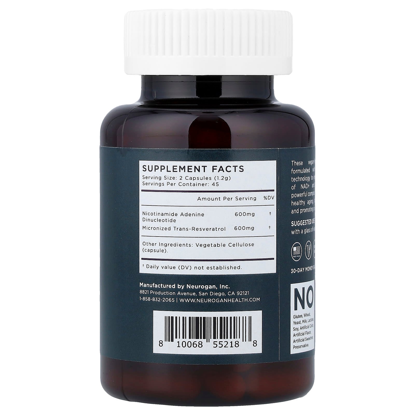 Neurogan Health, NAD + RSV, 90 Vegan Capsules, 1.9 oz (54 g)