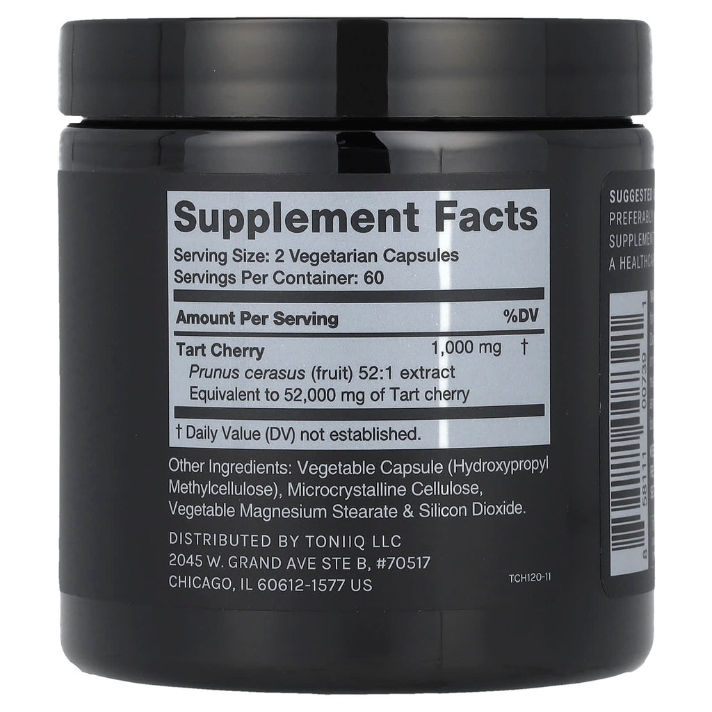 Toniiq, Tart Cherry, 120 Capsules (500 mg per Capsule)