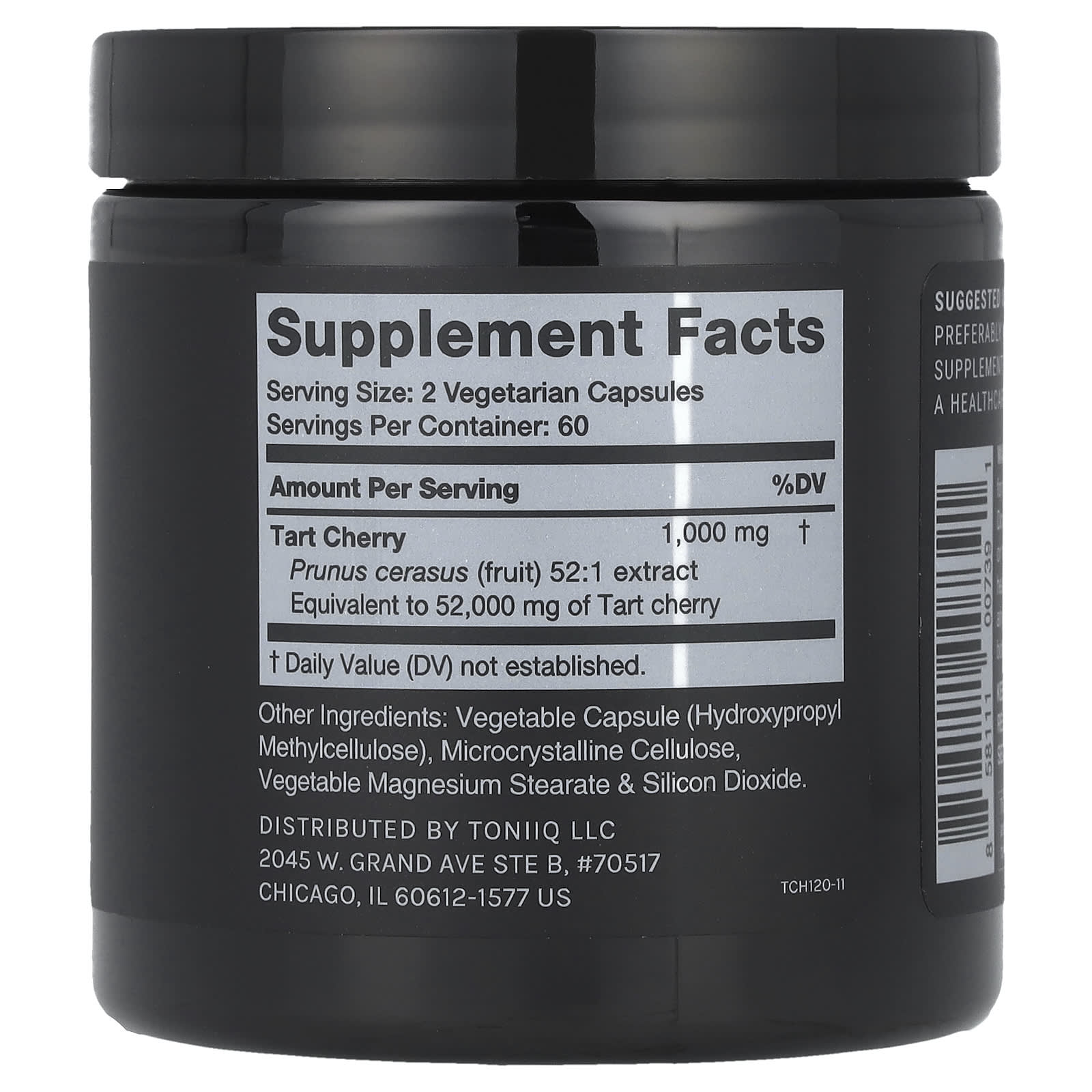 Toniiq, Tart Cherry, 120 Capsules (500 mg per Capsule)