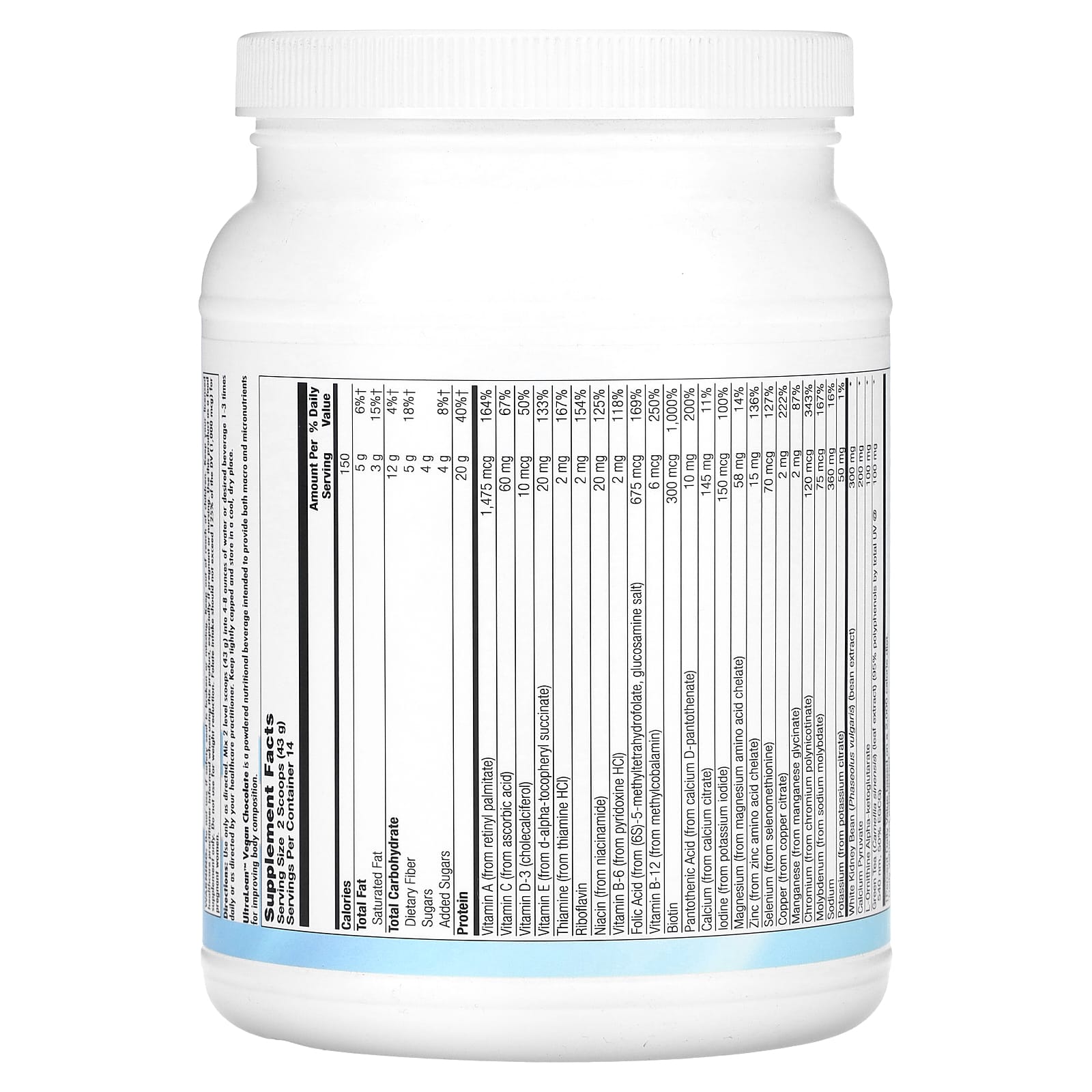 Nutra BioGenesis, UltraLean Vegan, Natural Chocolate, 1 lb 5.3 oz (604 g)