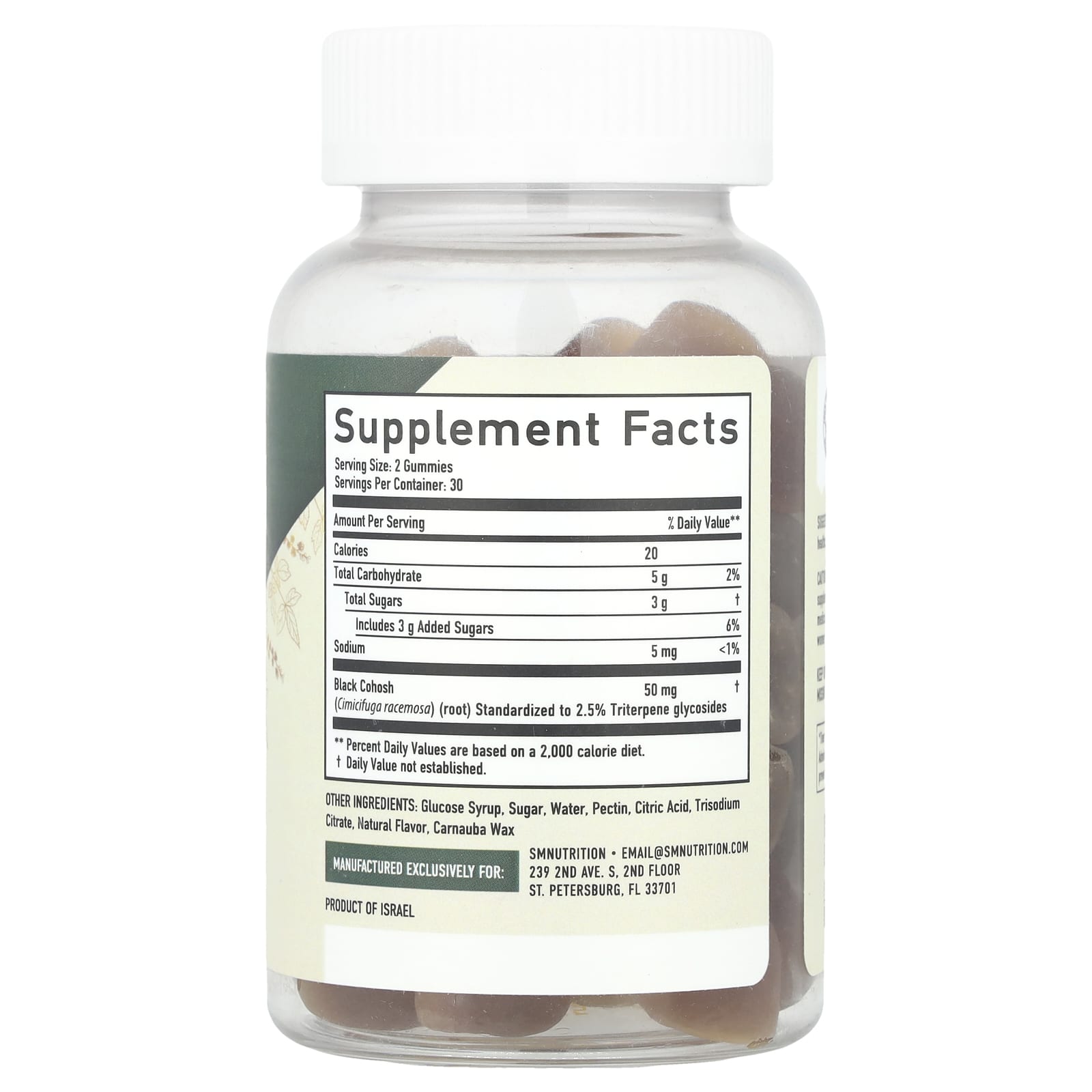 SMNutrition, Black Cohosh Root Gummies, Sweet Peach , 60 Gummies