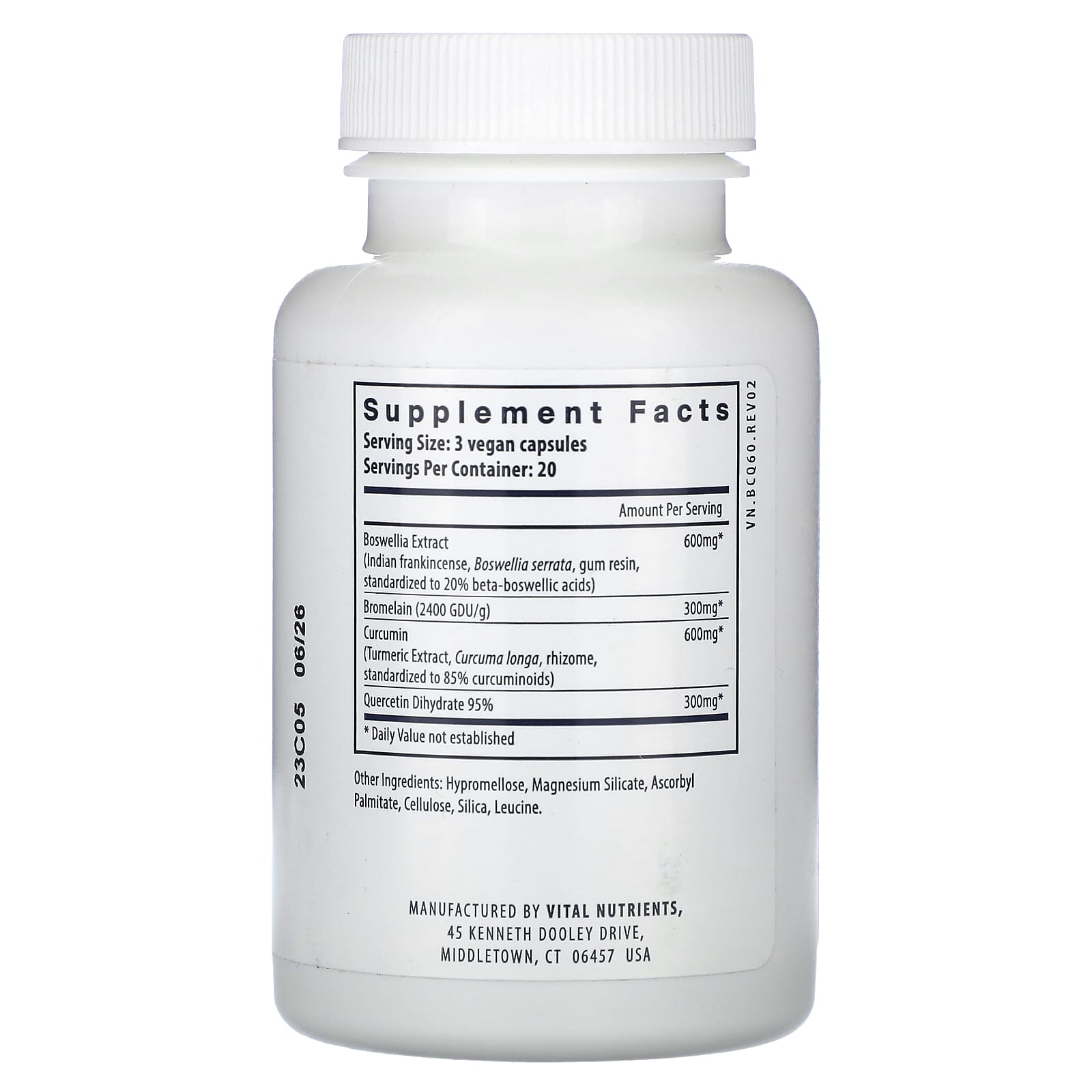 Vital Nutrients, BCQ, 60 Vegan Capsules