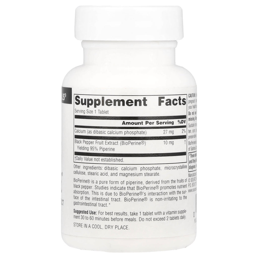 Source Naturals, BioPerine®, 60 Tablets