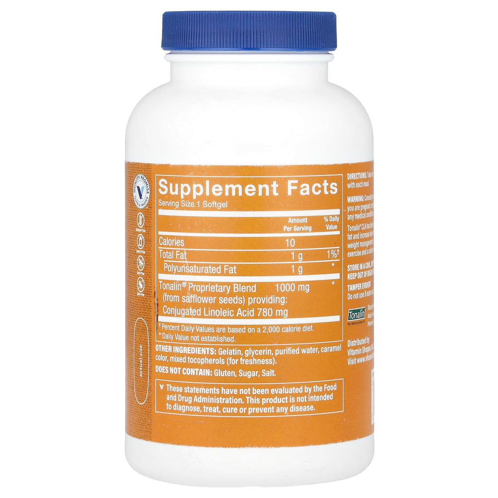 The Vitamin Shoppe, Tonalin® CLA, 1,000 mg, 180 Softgels