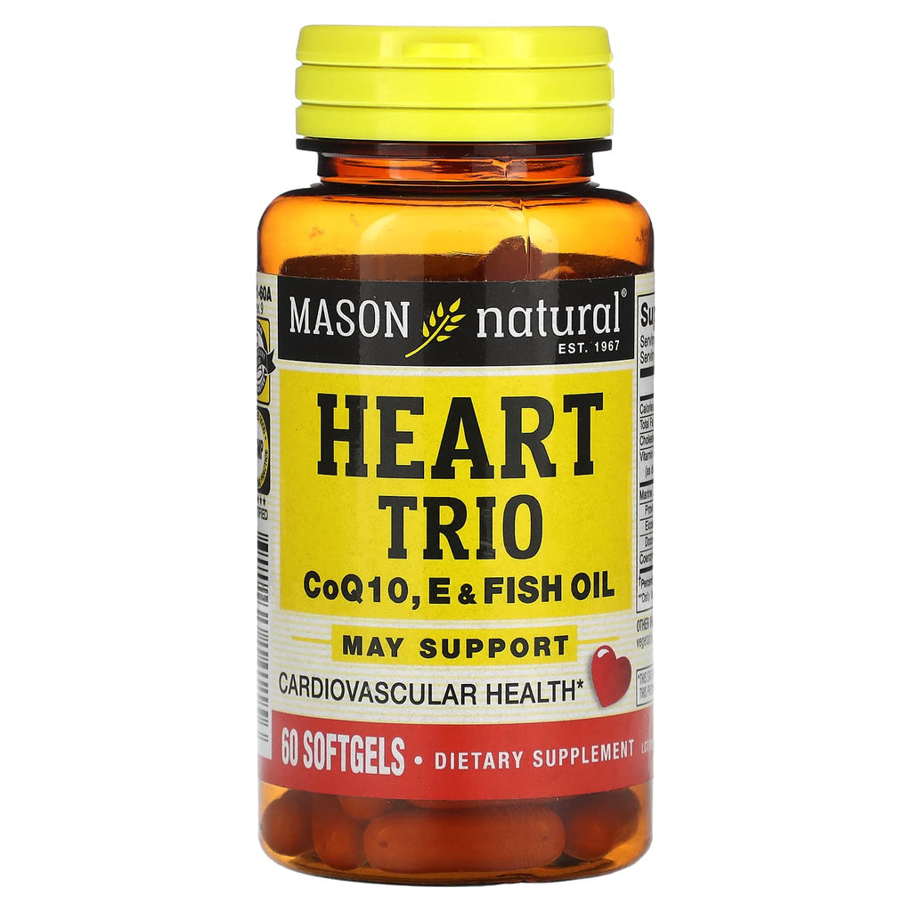 Mason Natural, Heart Trio, CoQ10, E & Fish Oil, 60 Softgels