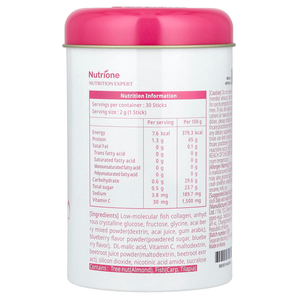 BB Lab, Goodnight, Low Molecular Collagen, Berry, 30 Sticks, 2 g Each