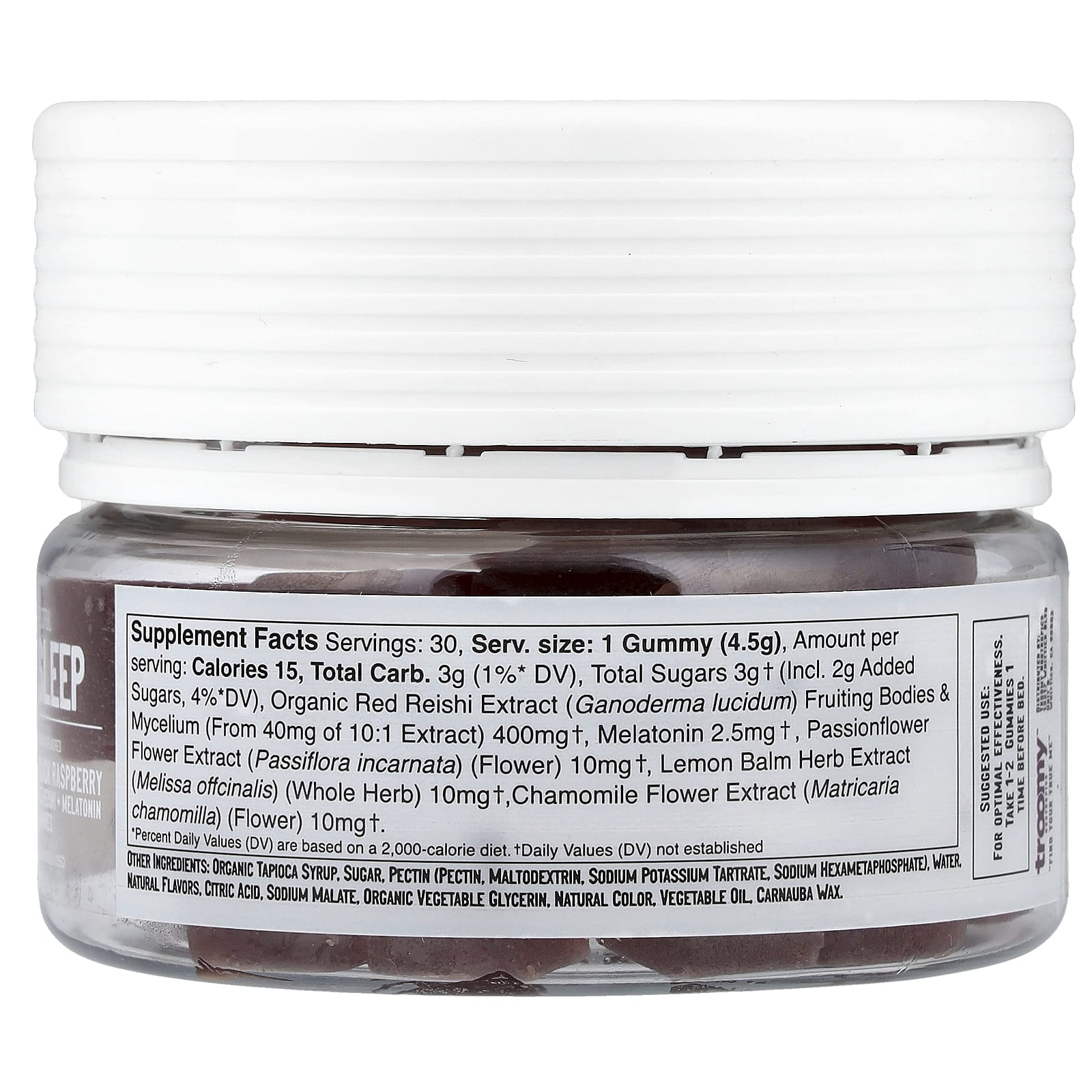 Troomy Nootropics, Sleep, Functional Mushrooms Gummies, Black Raspberry, 30 Gummies