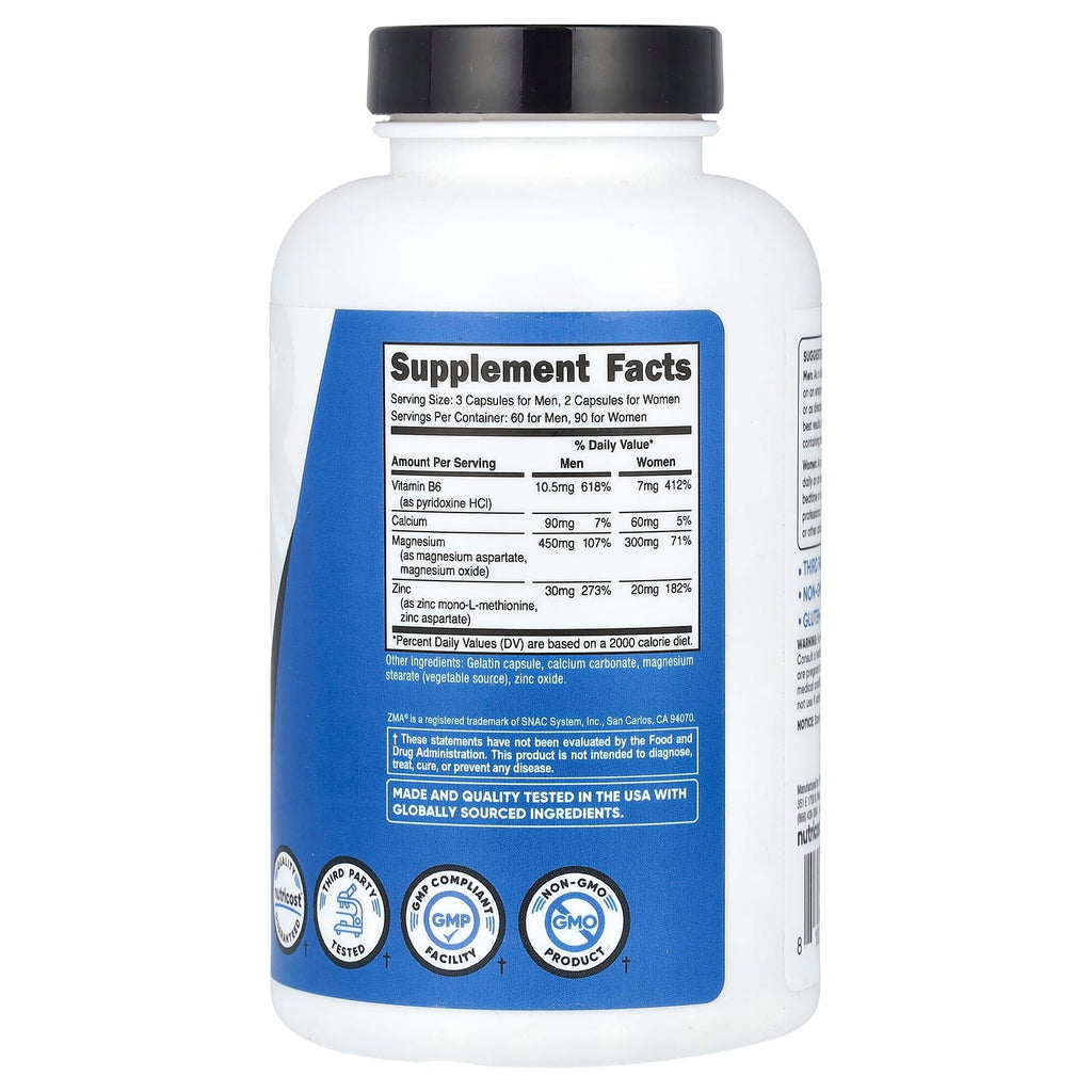 Nutricost, Performance, ZMA®, 180 Capsules