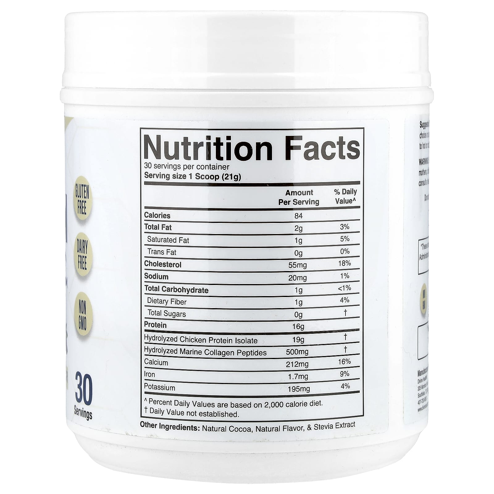 Divine Health, Don Colbert M.D., Collagen Powder, Chocolate Coconut, 22.22 oz (630 g)