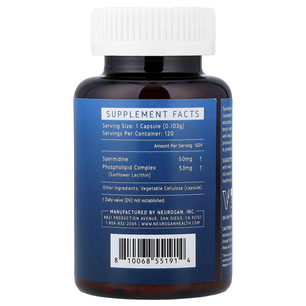 Neurogan Health, Pro+ Spermidine, 120 Capsules, 0.6 oz (18.16 g)