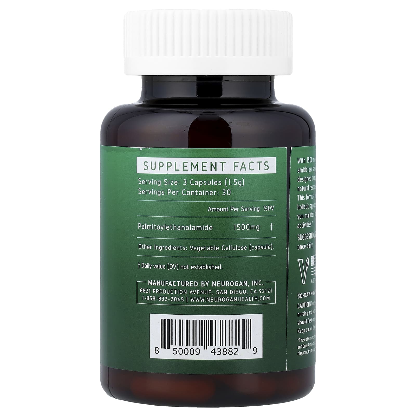 Neurogan Health, Pea Pro, 90 Capsules (500 mg per Capsule)