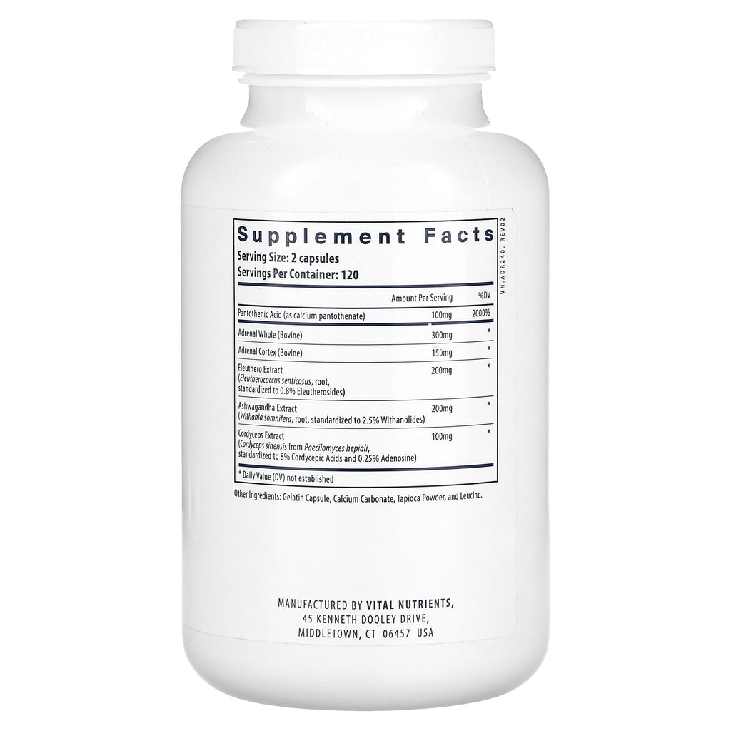 Vital Nutrients, Adrenal Support, 240 Capsules