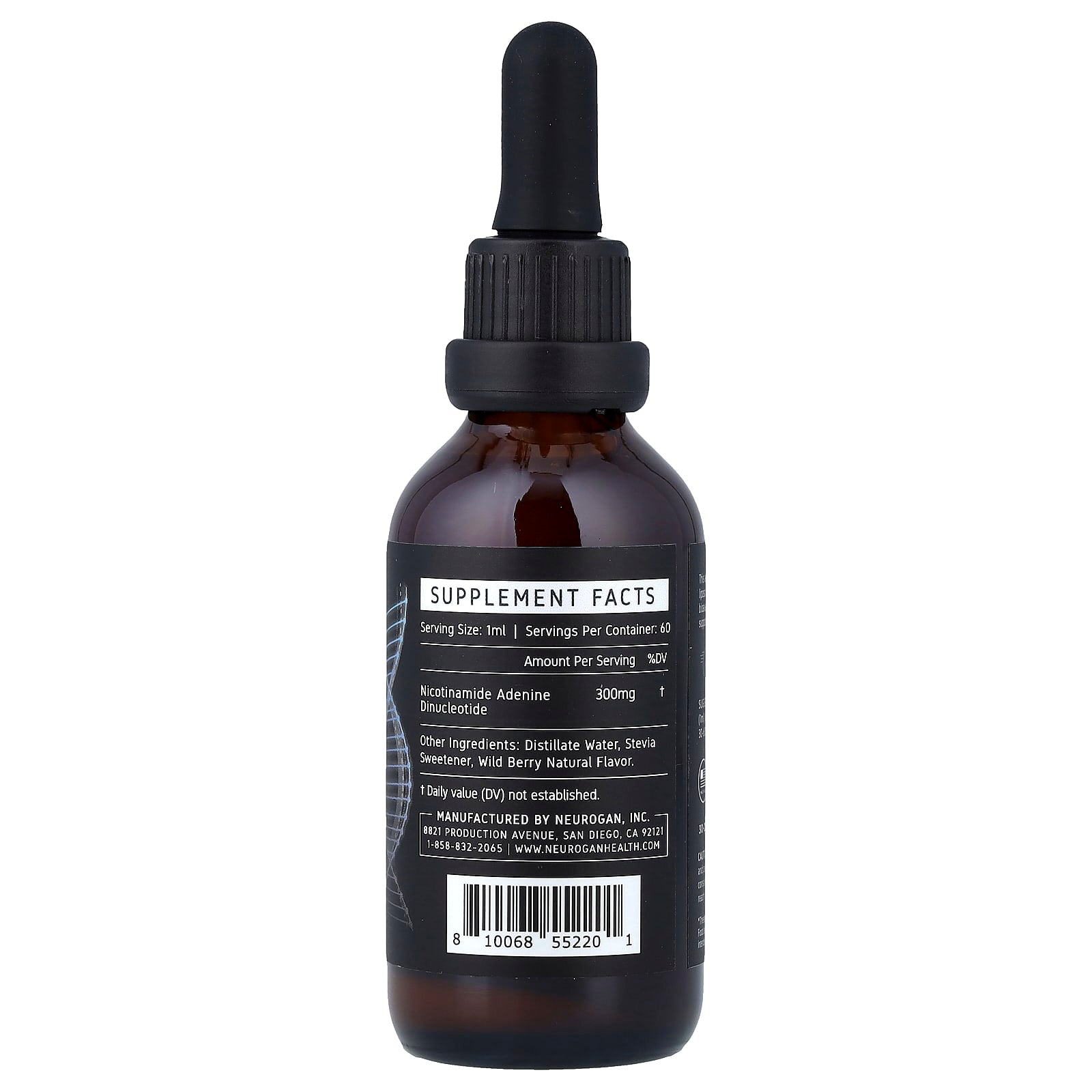 Neurogan Health, NAD+ Liposomal Drops, Wild Berry, 300 mg, 2 oz (60 ml)