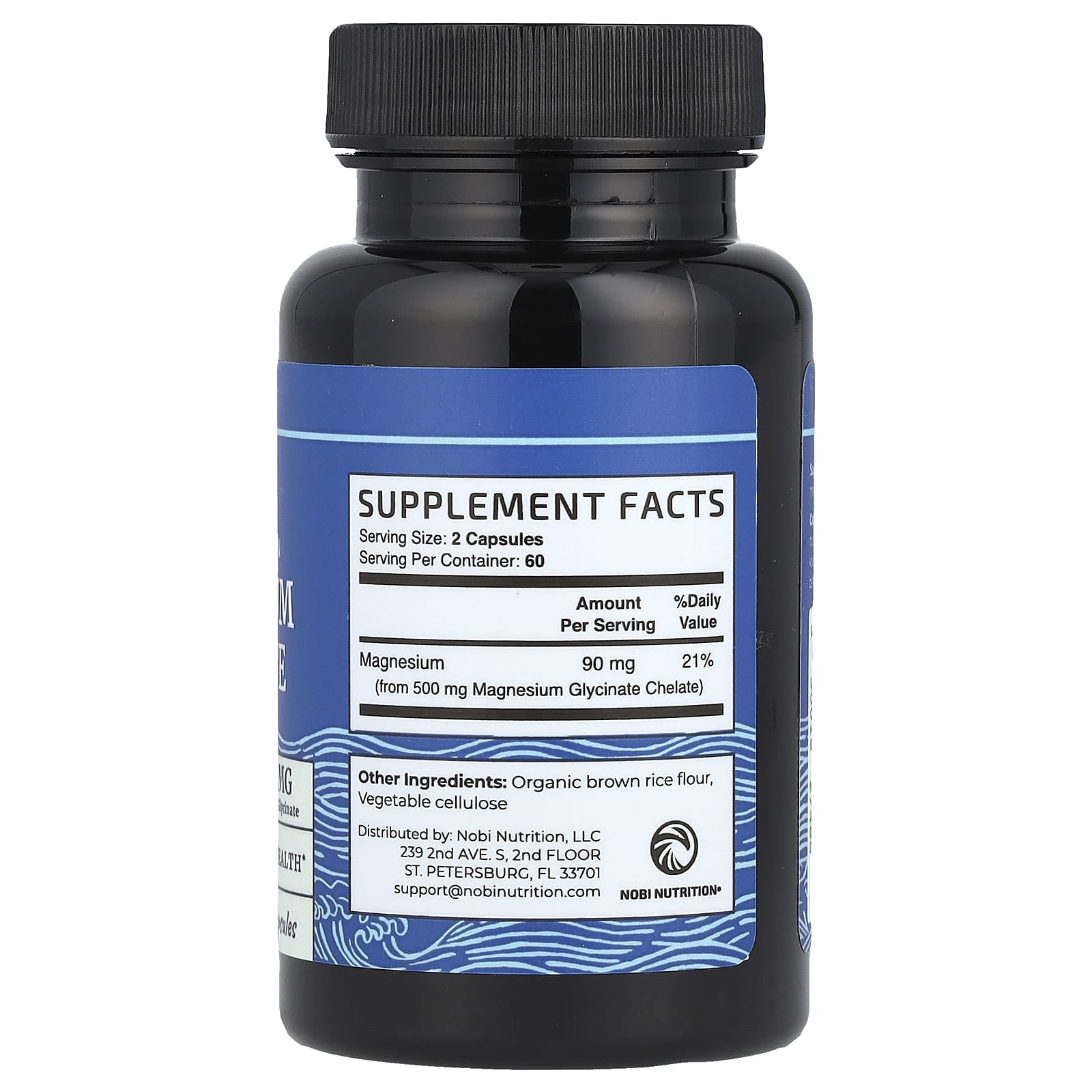 Nobi Nutrition, Magnesium Glycinate, Maximum Absorption, 120 Capsules (250 mg per Capsule)