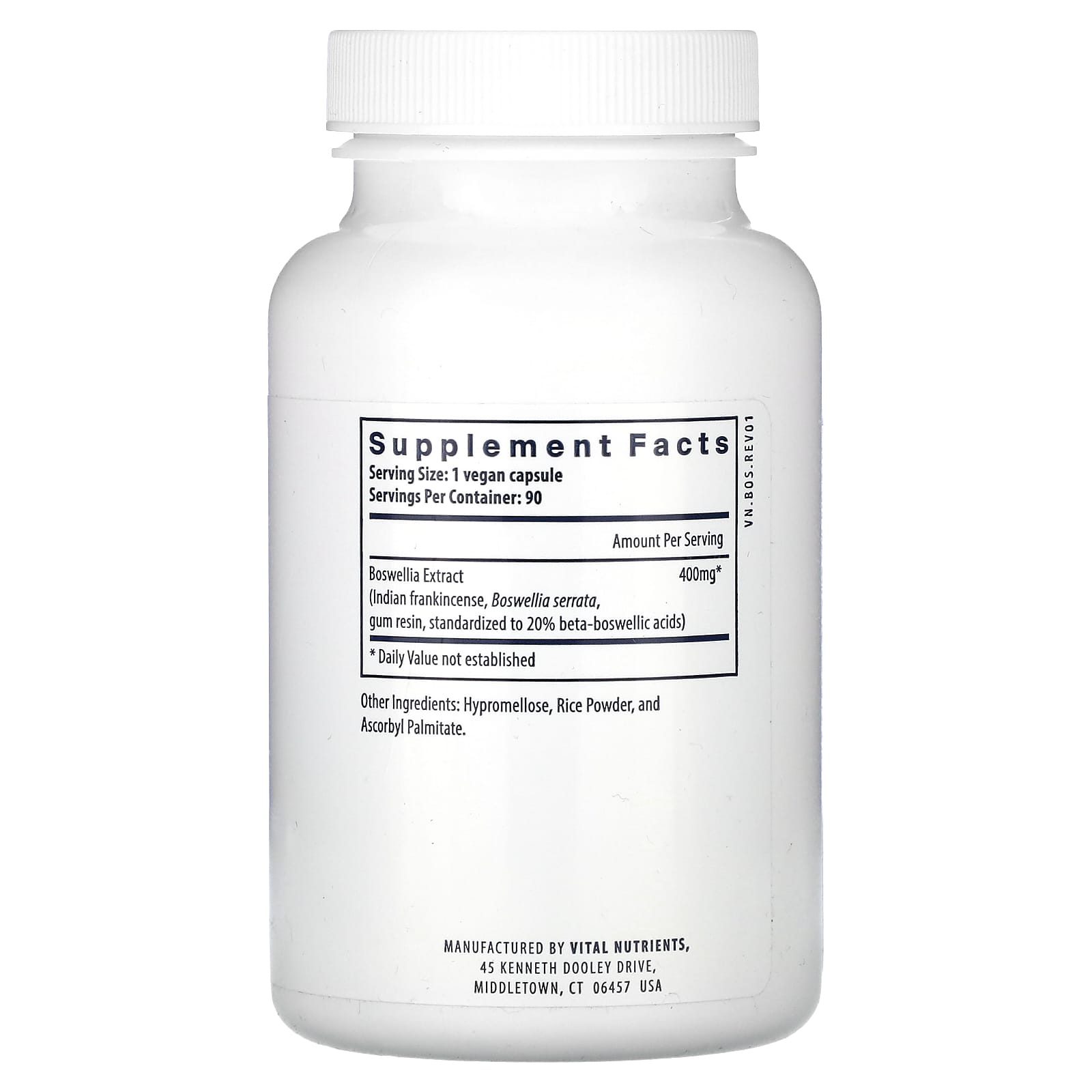 Vital Nutrients, Boswellia Extract, 90 Vegan Capsules (400 mg per Capsule)