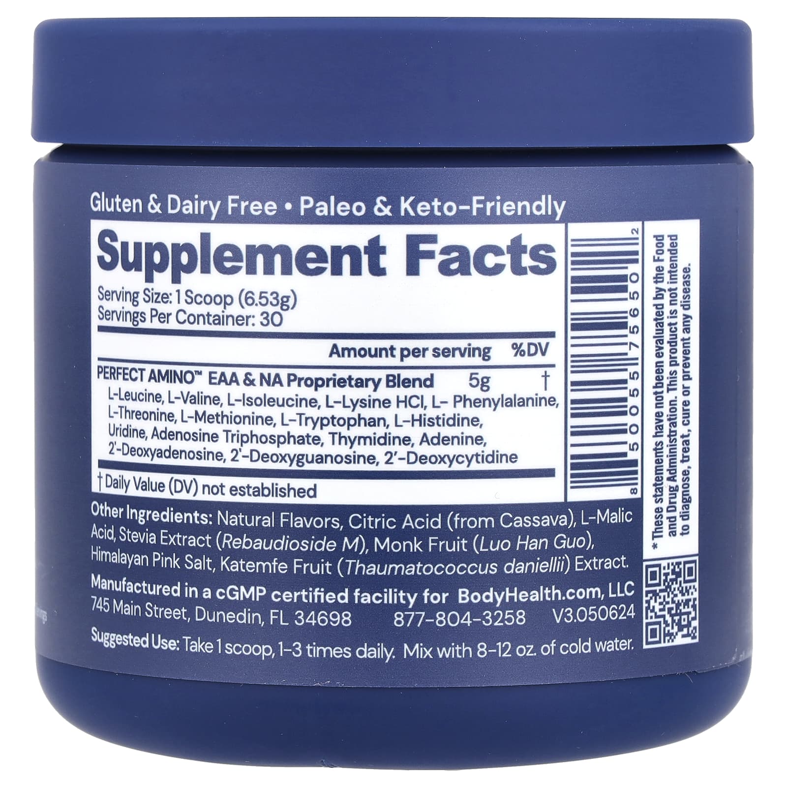 BodyHealth, Perfect Amino™, Strawberry, 6.9 oz (195.9 g)