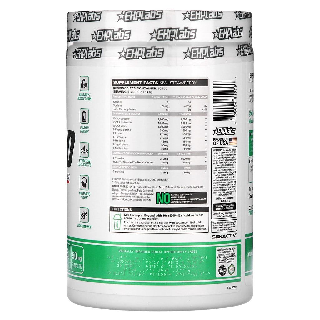EHPlabs, Beyond, BCAA + EAA, Kiwi Strawberry, 15.5 oz (438 g)