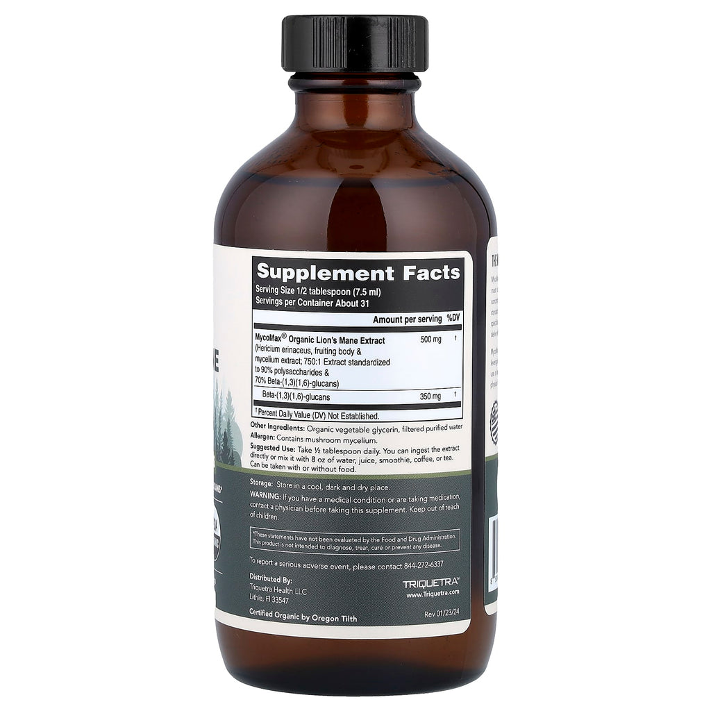 Triquetra Health, MycoMax®, Lion's Mane Extract, 8 fl oz (240 ml)