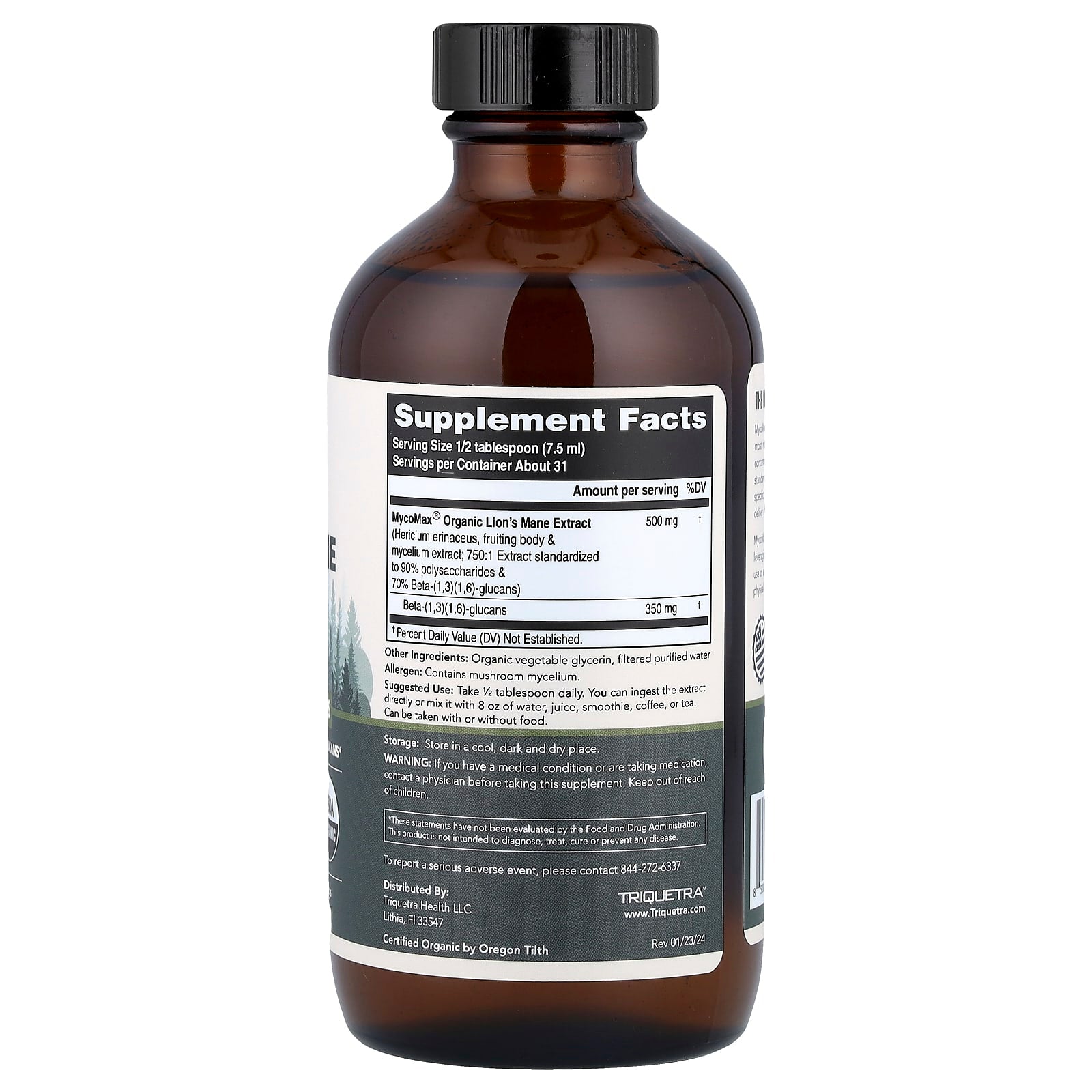 Triquetra Health, MycoMax®, Lion's Mane Extract, 8 fl oz (240 ml)