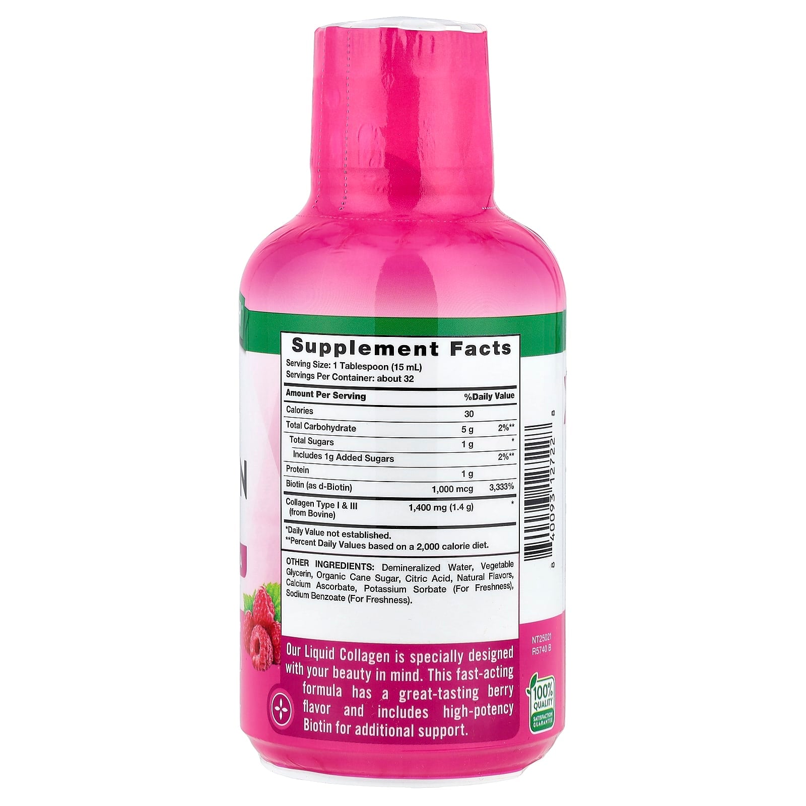 Nature's Truth, Premium Liquid Collagen With Biotin, Delicious Berry, 16 fl oz (473 ml)