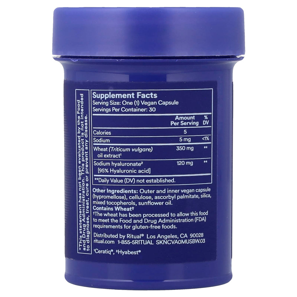 Ritual, HyaCera™, Vanilla, 30 Vegan Capsules
