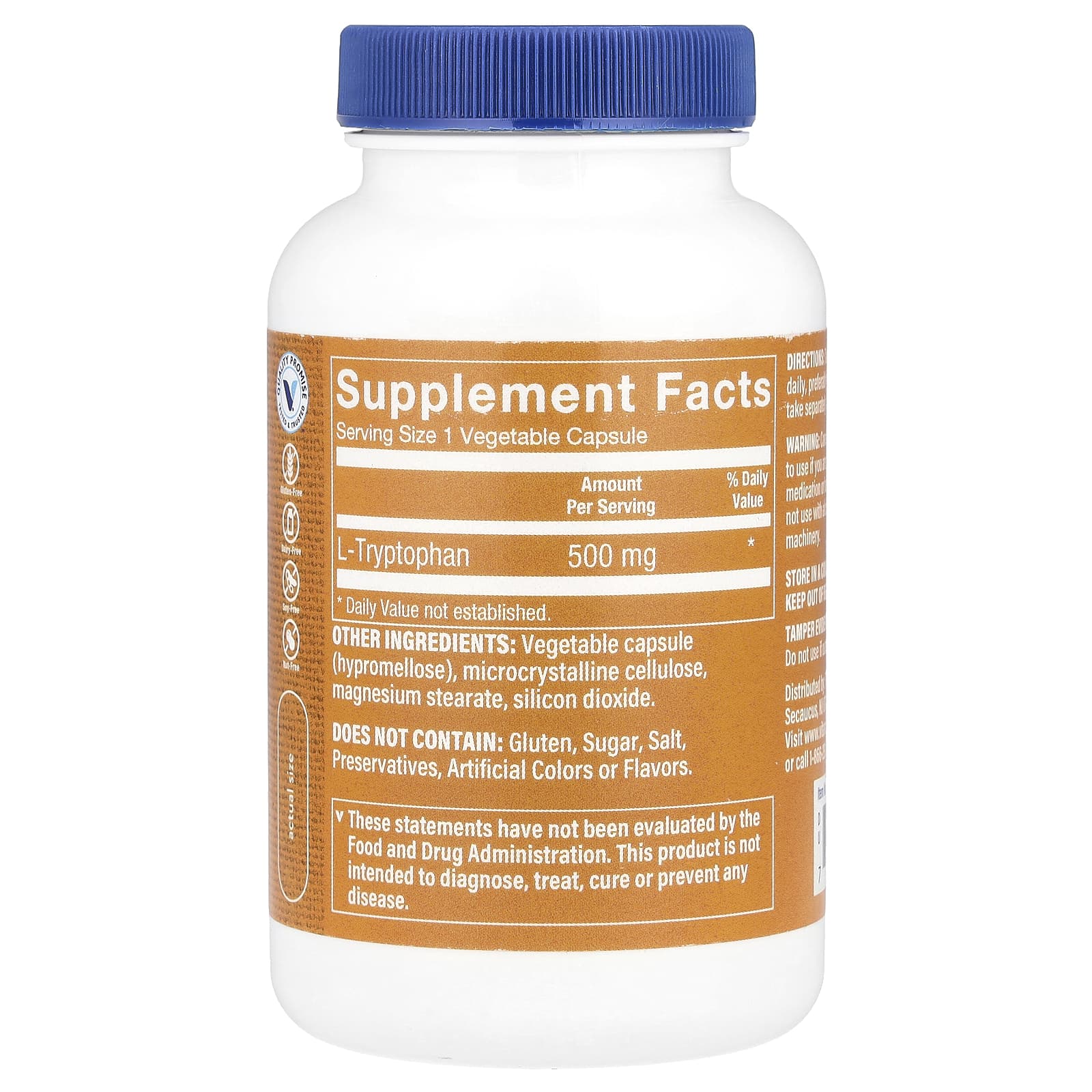 The Vitamin Shoppe, L-Tryptophan, 500 mg, 120 Vegetable Capsules