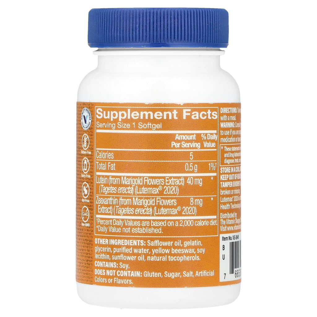 The Vitamin Shoppe, Lutein with Zeaxanthin, 60 Softgels