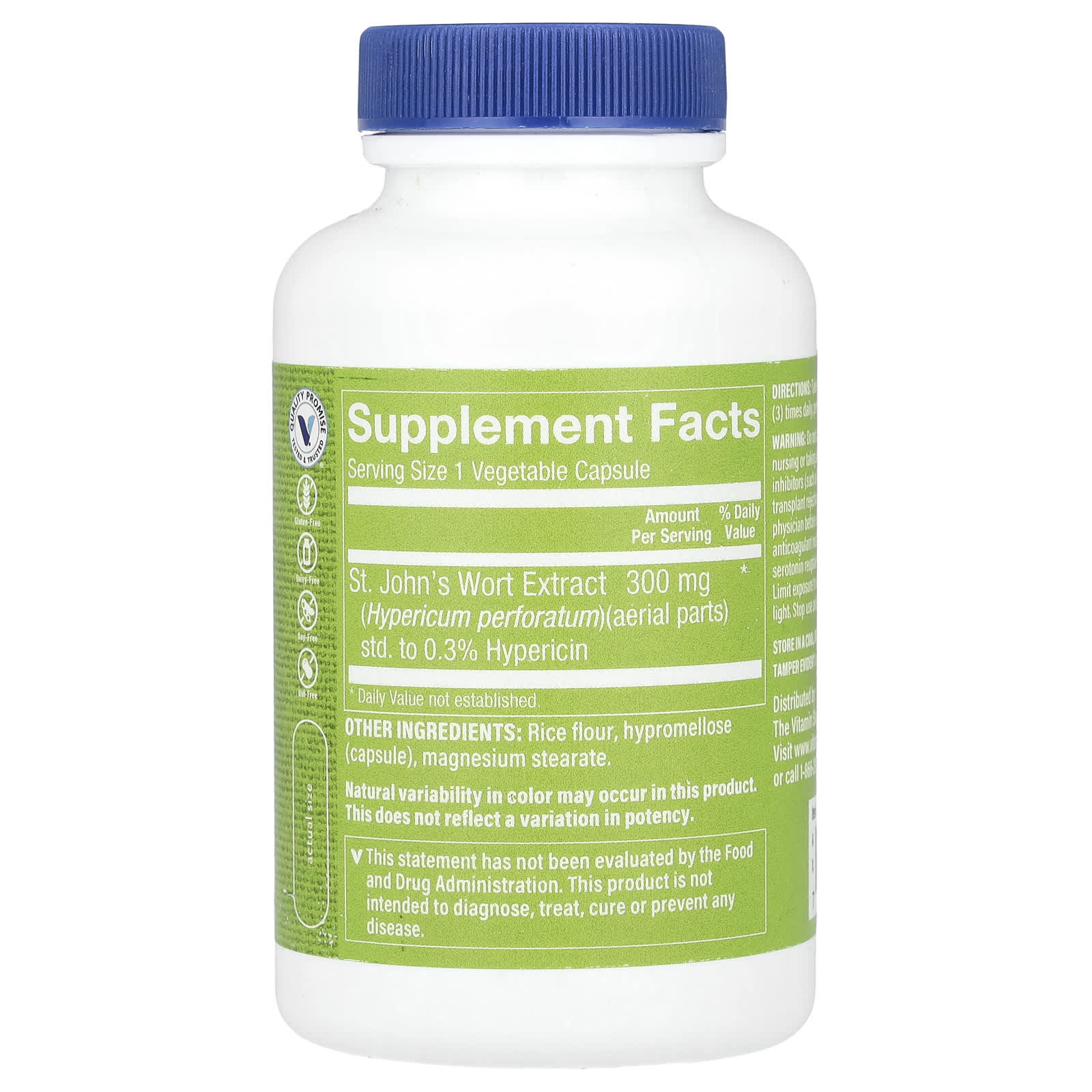 The Vitamin Shoppe, St. John's Wort Extract , 300 mg , 120 Vegetable Capsule