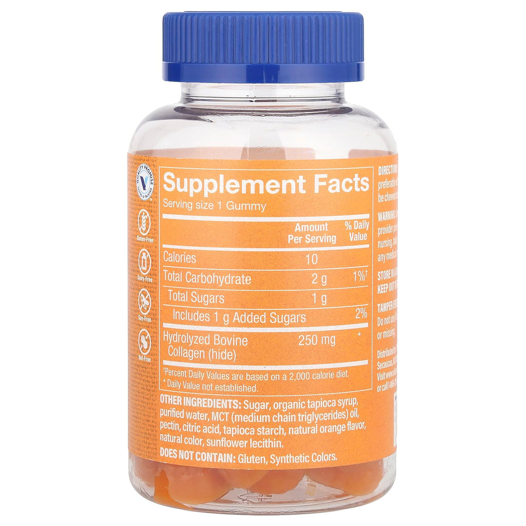 The Vitamin Shoppe, Collagen Gummies, Orange, 60 Gummies (250 mg per Gummy)