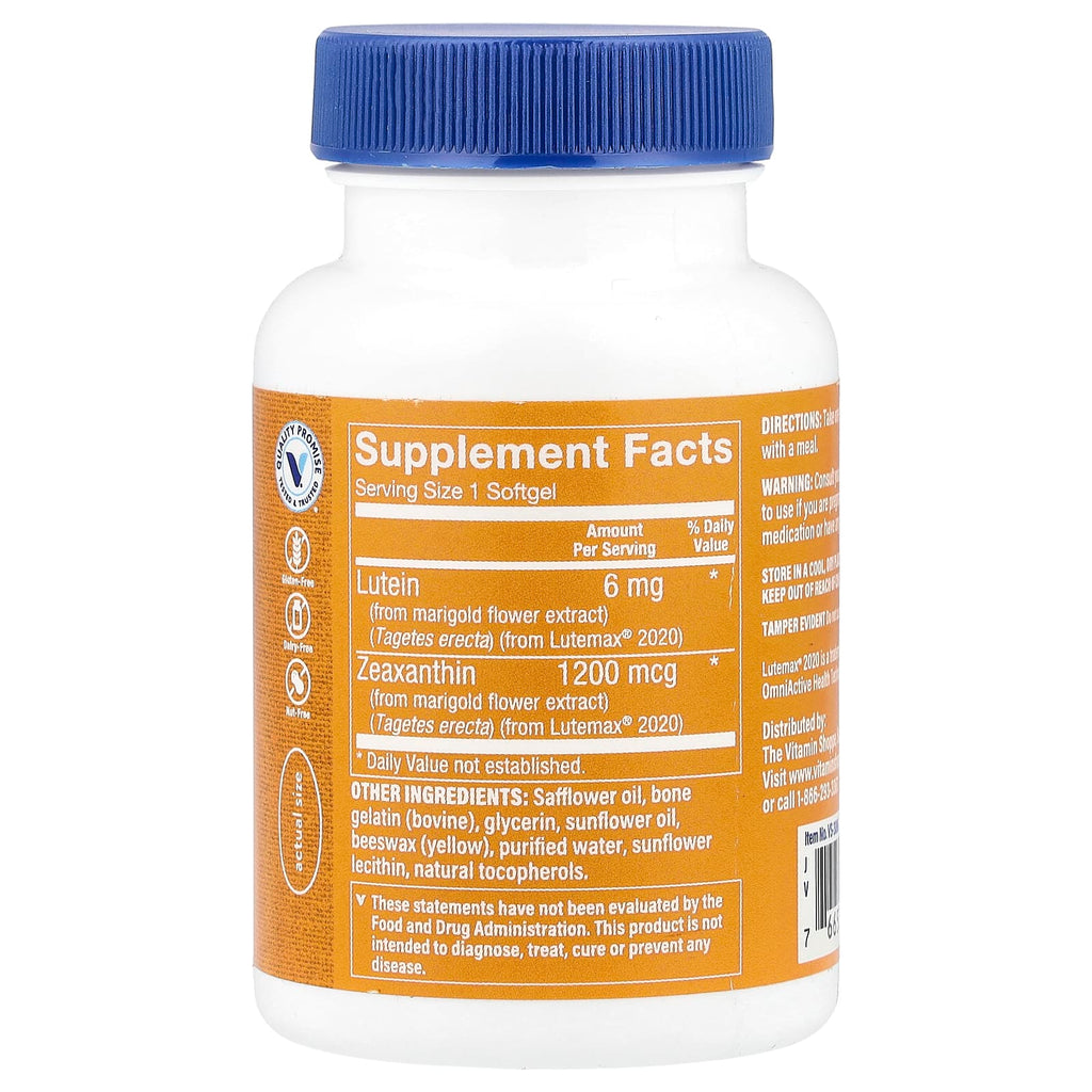The Vitamin Shoppe, Lutein, 6 mg, 120 Softgels