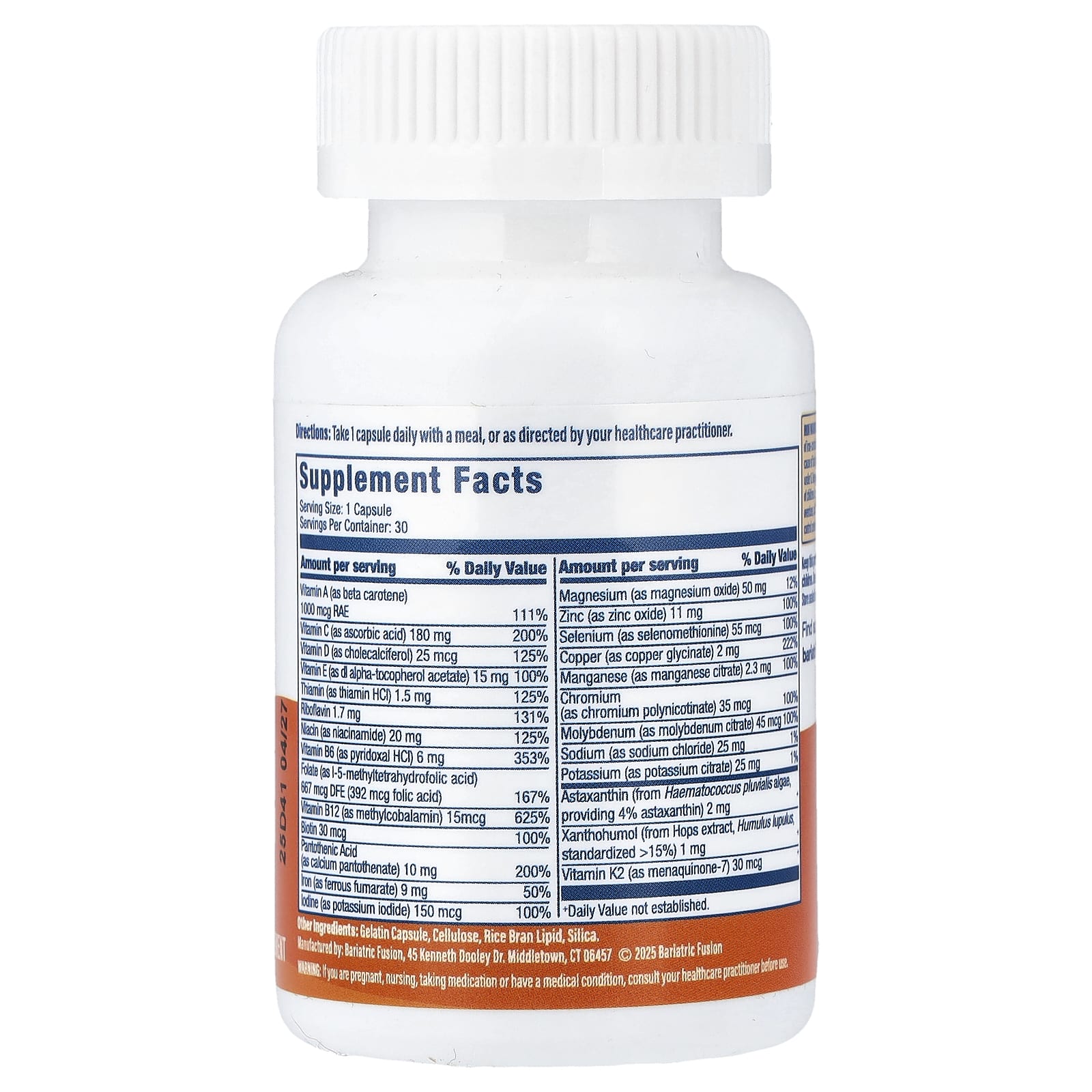 Bariatric Fusion, GLP-One Support Multivitamin, 30 Capsules