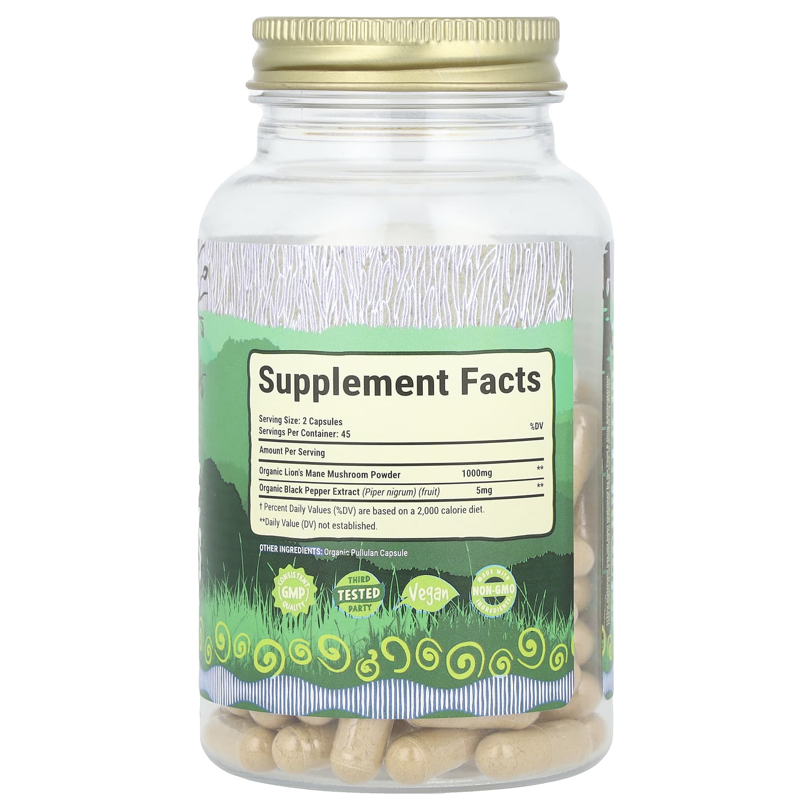 Maju Superfoods, Organic Lion's Mane Mushroom, 90 Capsules