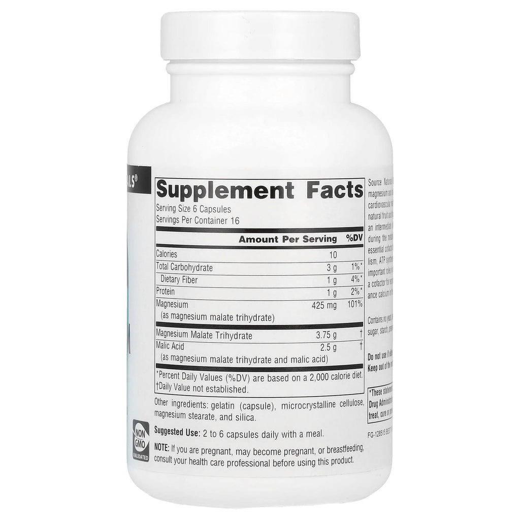 Source Naturals, Magnesium Malate, 100 Capsules