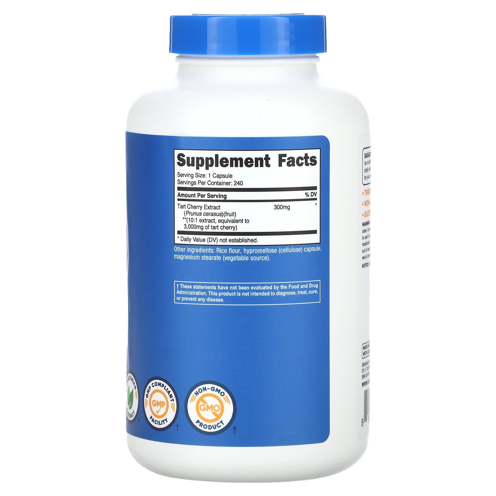 Nutricost, Tart Cherry, 3,000 mg, 240 Capsules