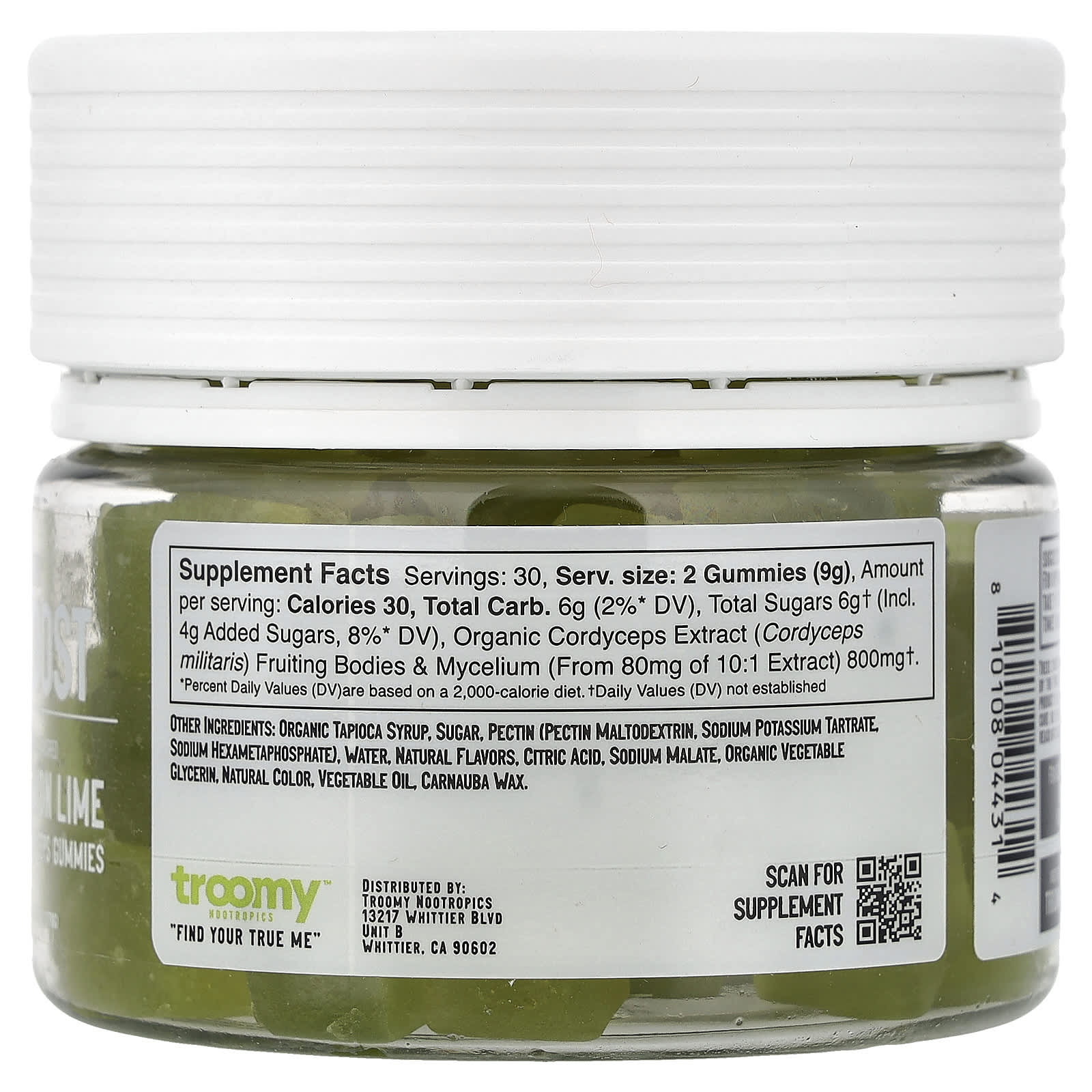 Troomy Nootropics, Boost, Functional Mushrooms Gummies, Lemon Lime, 60 Gummies