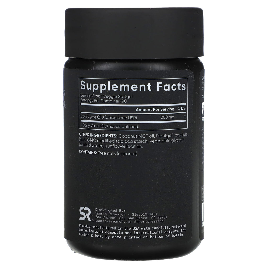 Sports Research, CoQ10, 200 mg, 90 Veggie Softgels