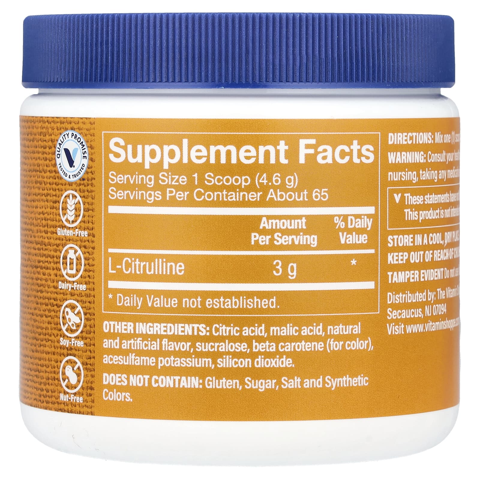 The Vitamin Shoppe, L-Citrulline, Tropical, 10.7 oz (302 g)
