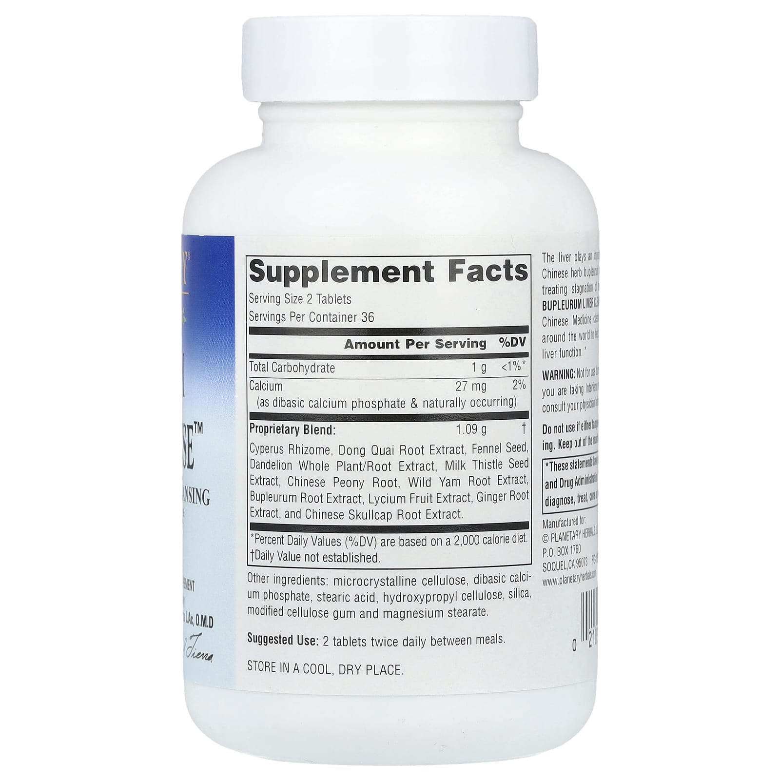 Planetary Herbals, Bupleurum Liver Cleanse™, 72 Tablets
