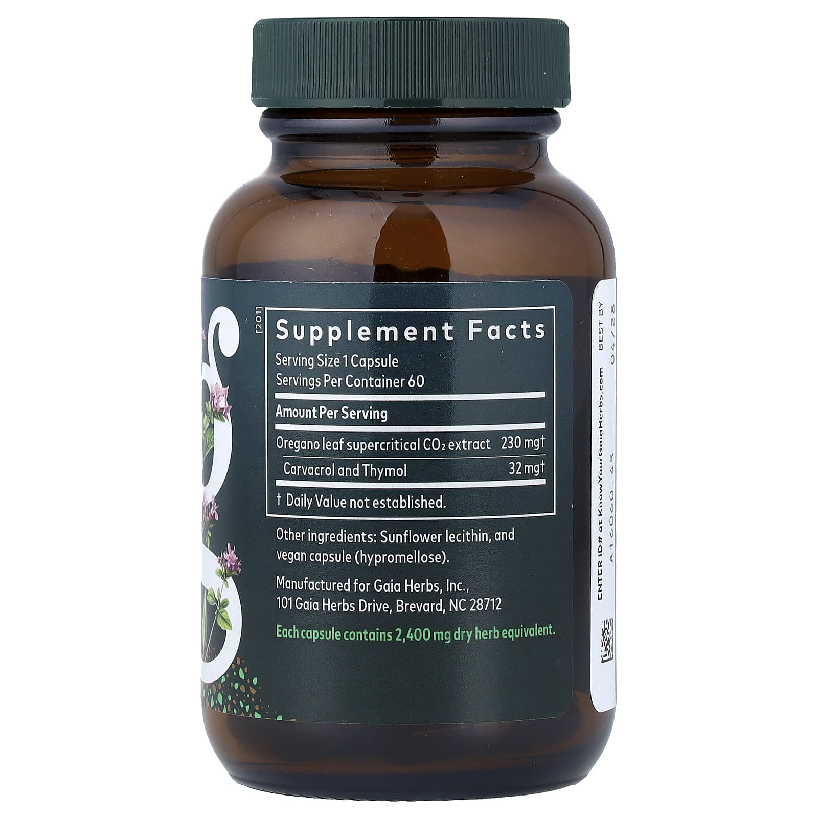 Gaia Herbs, Oil of Oregano, 60 Liquid Phyto-Caps®