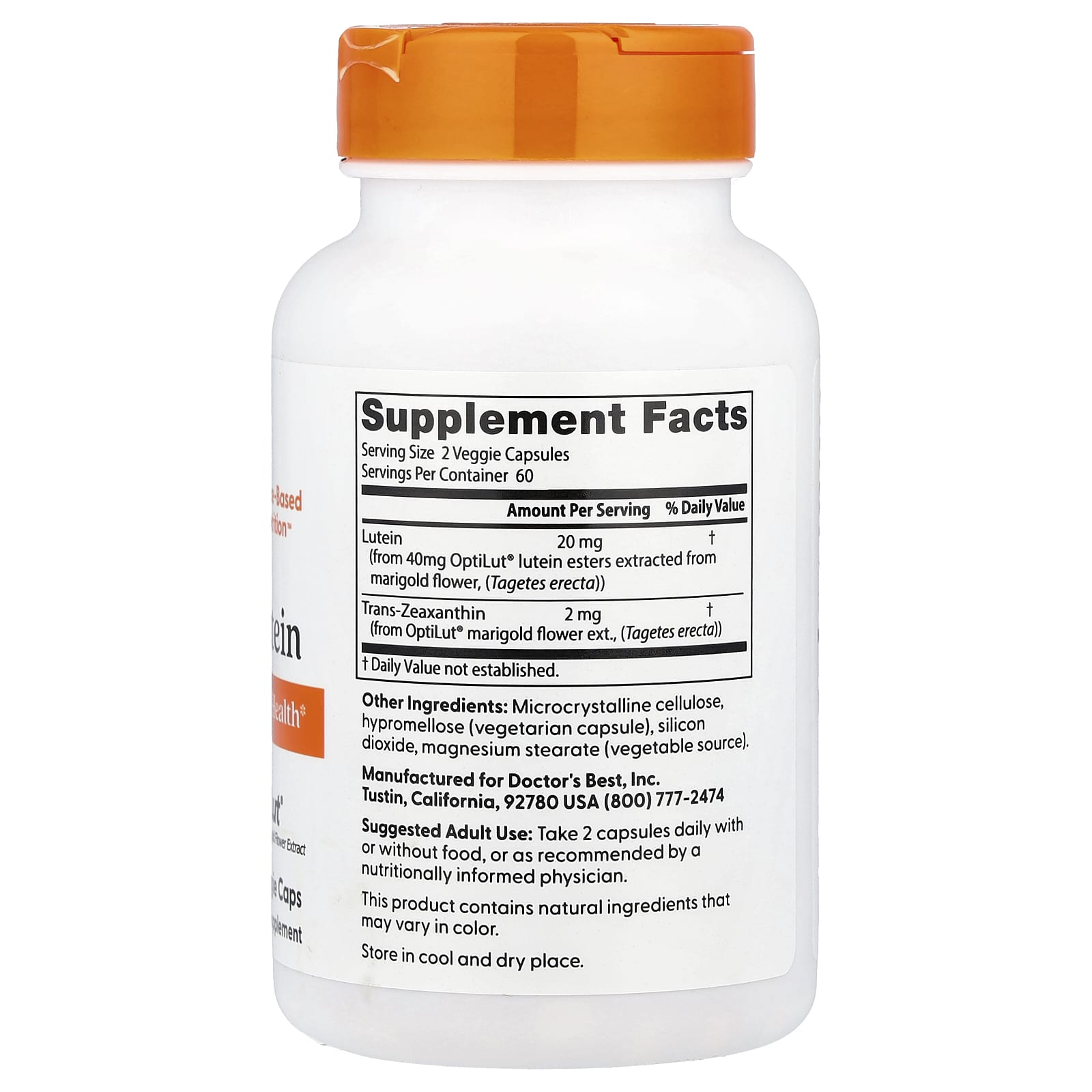 Doctor's Best, Lutein, 120 Veggie Caps