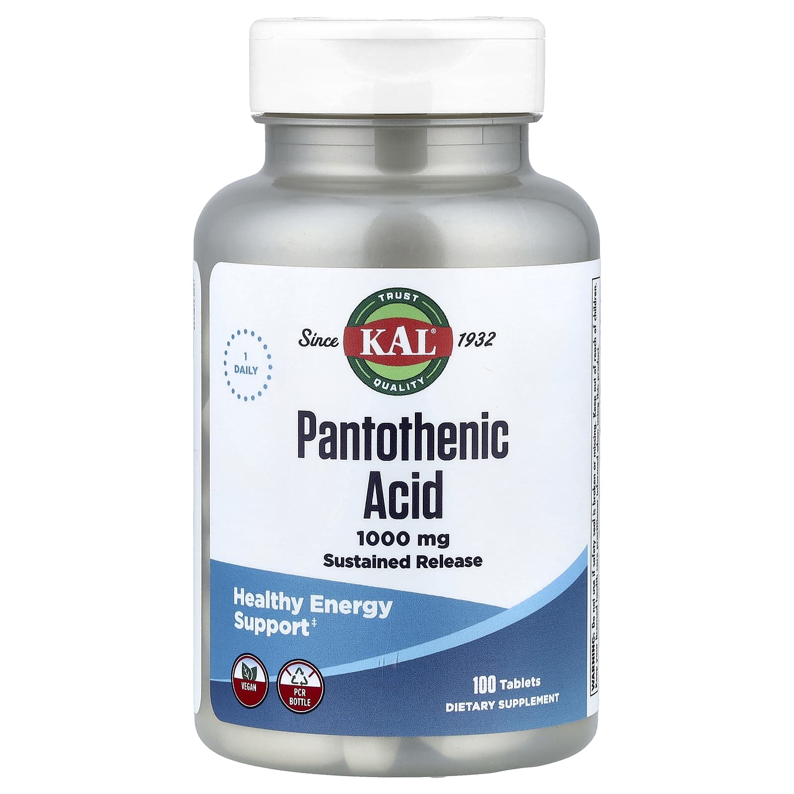 KAL, Pantothenic Acid, 100 Tablets